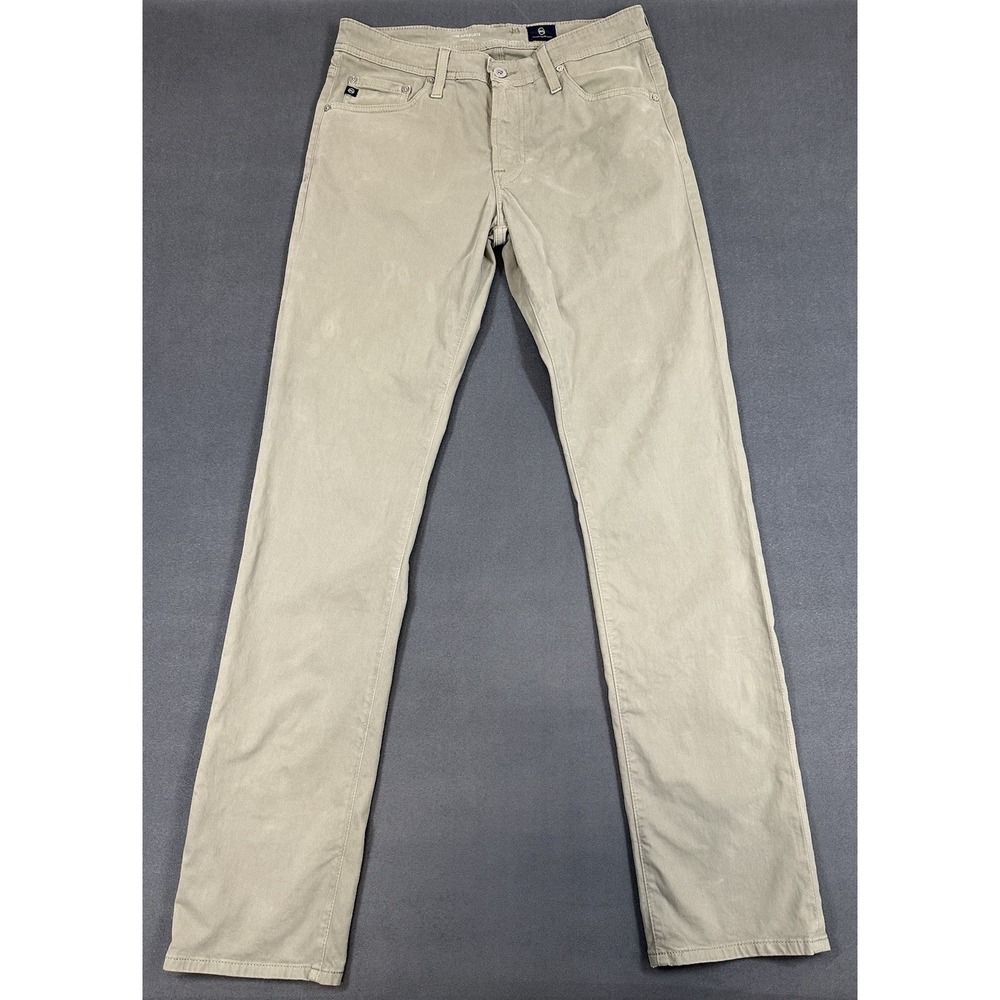 AG Adriano Goldschmied Graduate Tailored Pants Mens 31x34 Green Leg Stretch